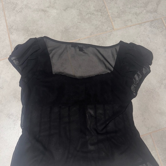 Motel Rocks Rolina Blouse In Chiffon Black - Picture 5 of 8